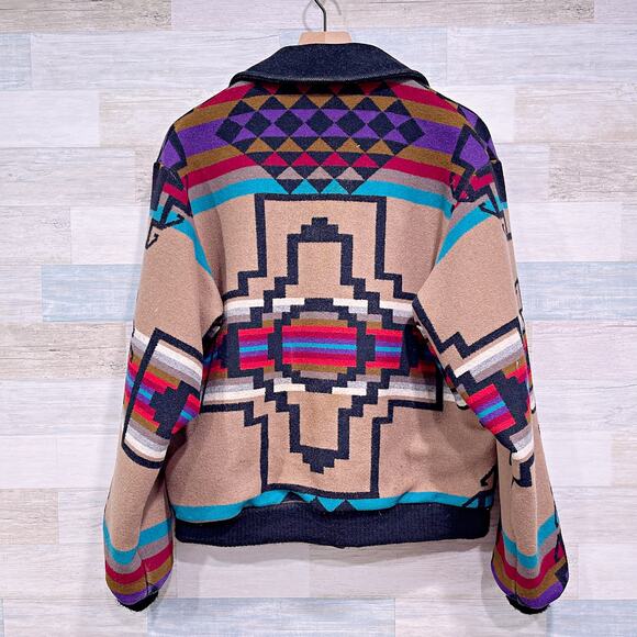 Pendleton High Grade Western Wear Wool Jacket Aztec Vintage USA Mens Medium - Picture 4 of 7